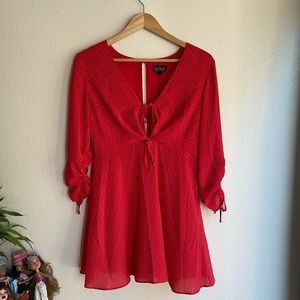 Size 6P Topshop Polka Dot Dress
